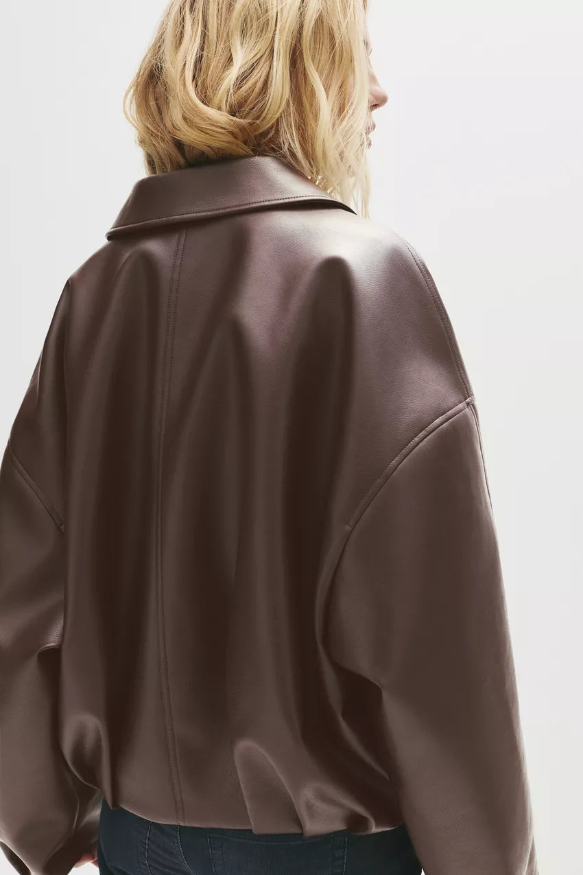 The Alley Chocolate Leather Jacket