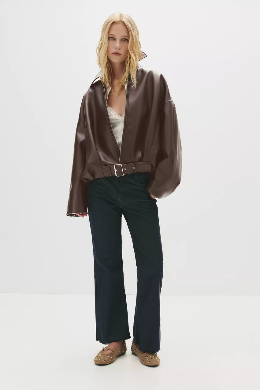 The Alley Chocolate Leather Jacket