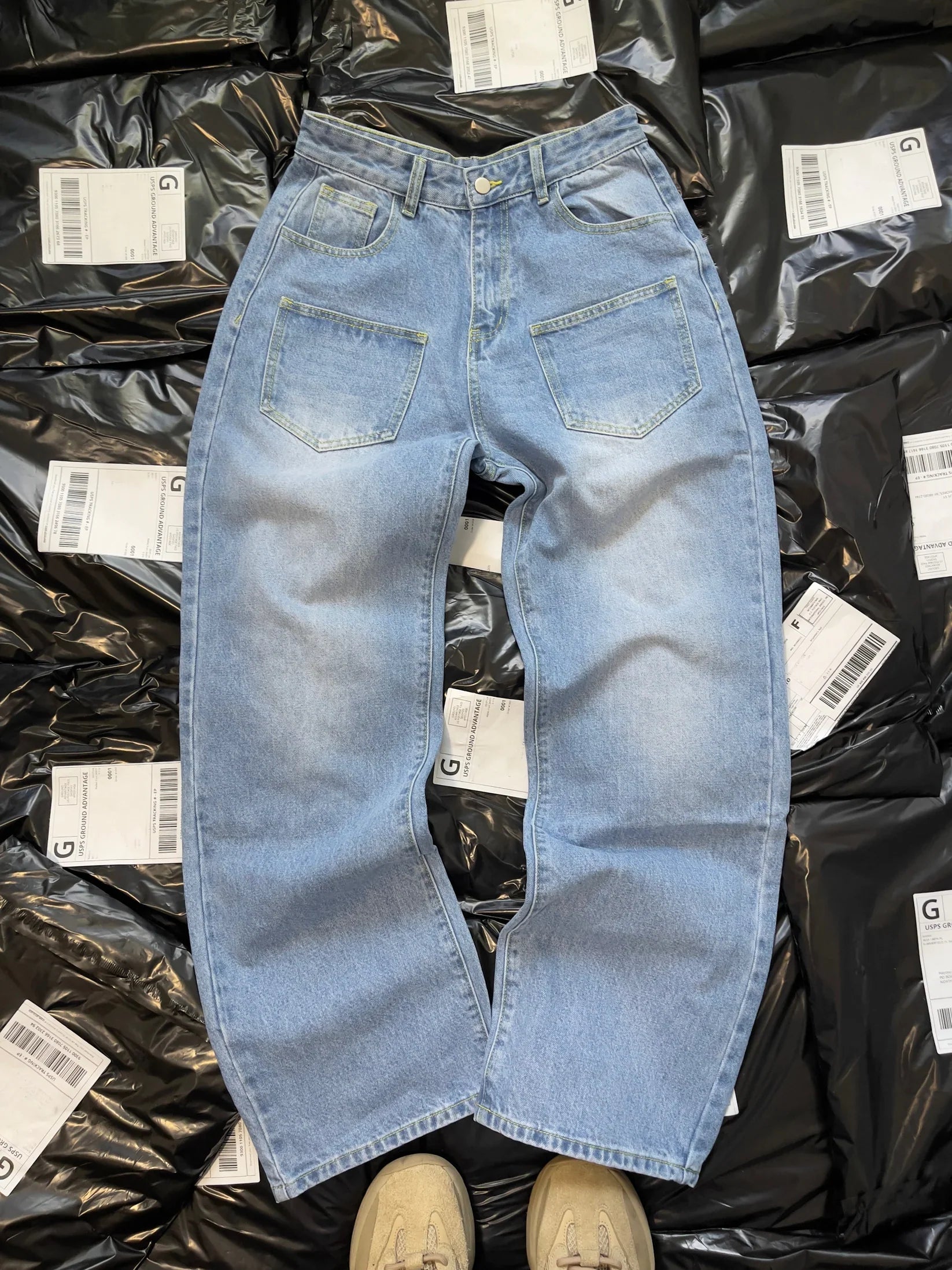 Cherry Blossom Baggy Jeans