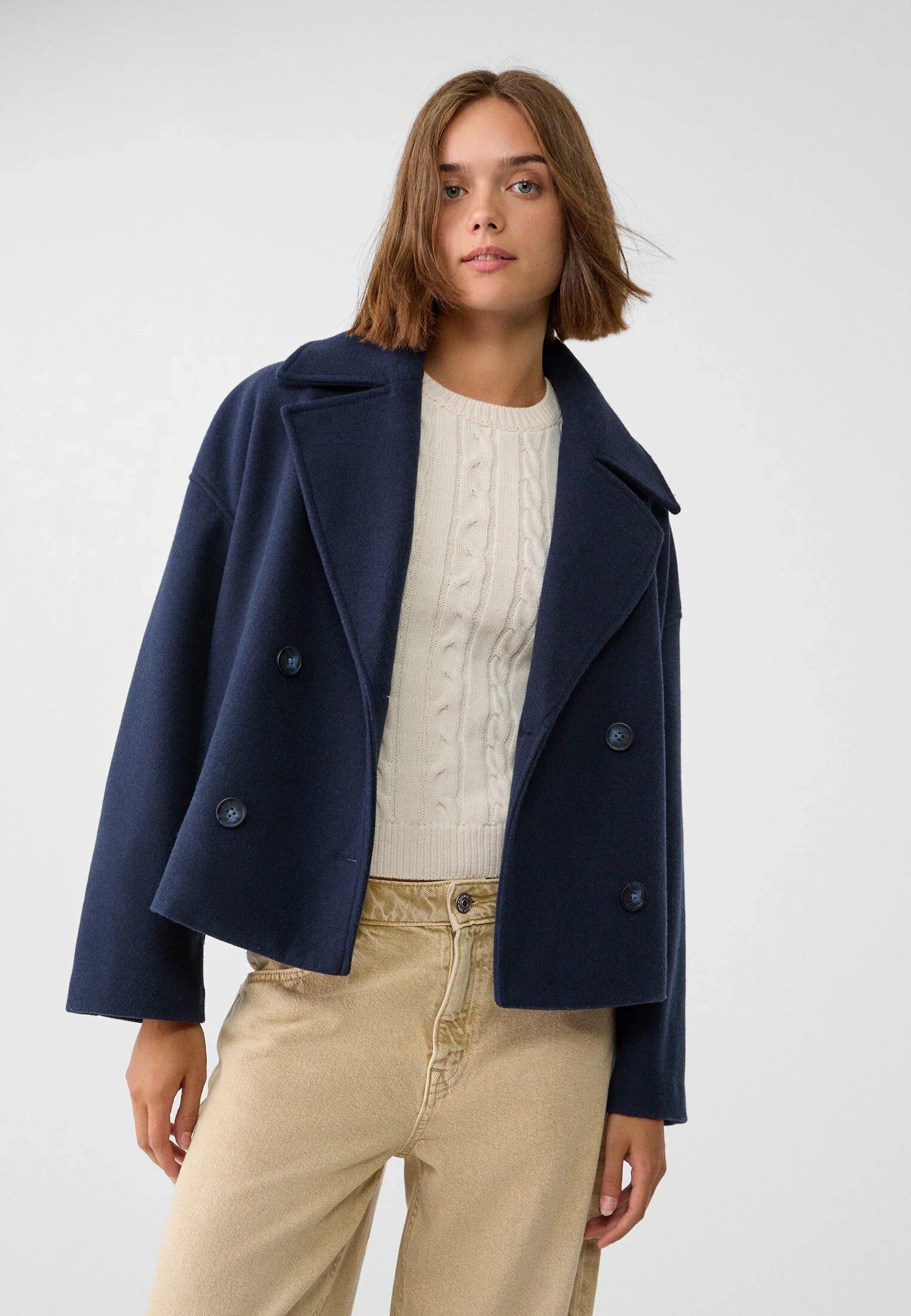 Olivia - Chique Double Breasted Cropped Jacket
