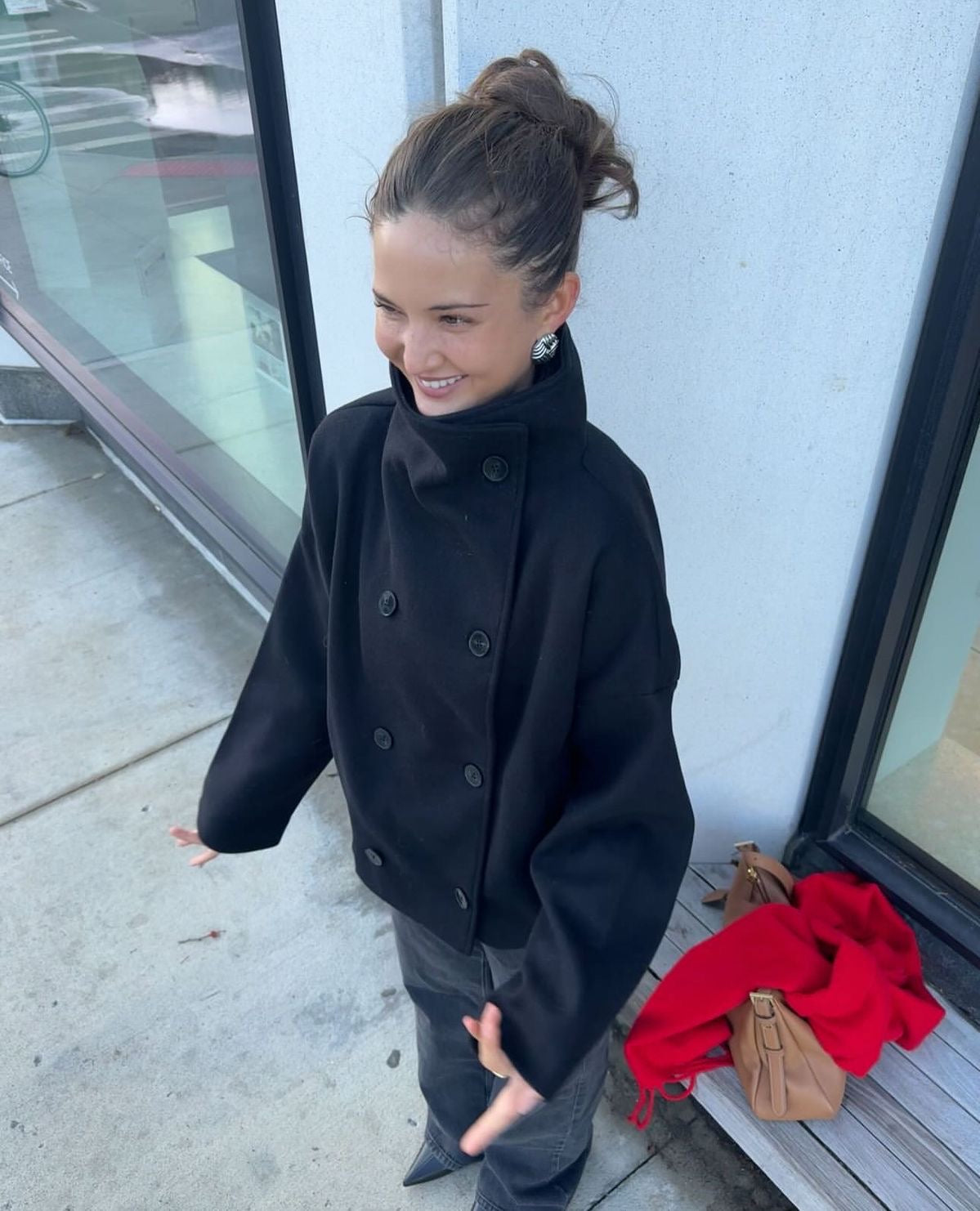 Navy Wool Coat