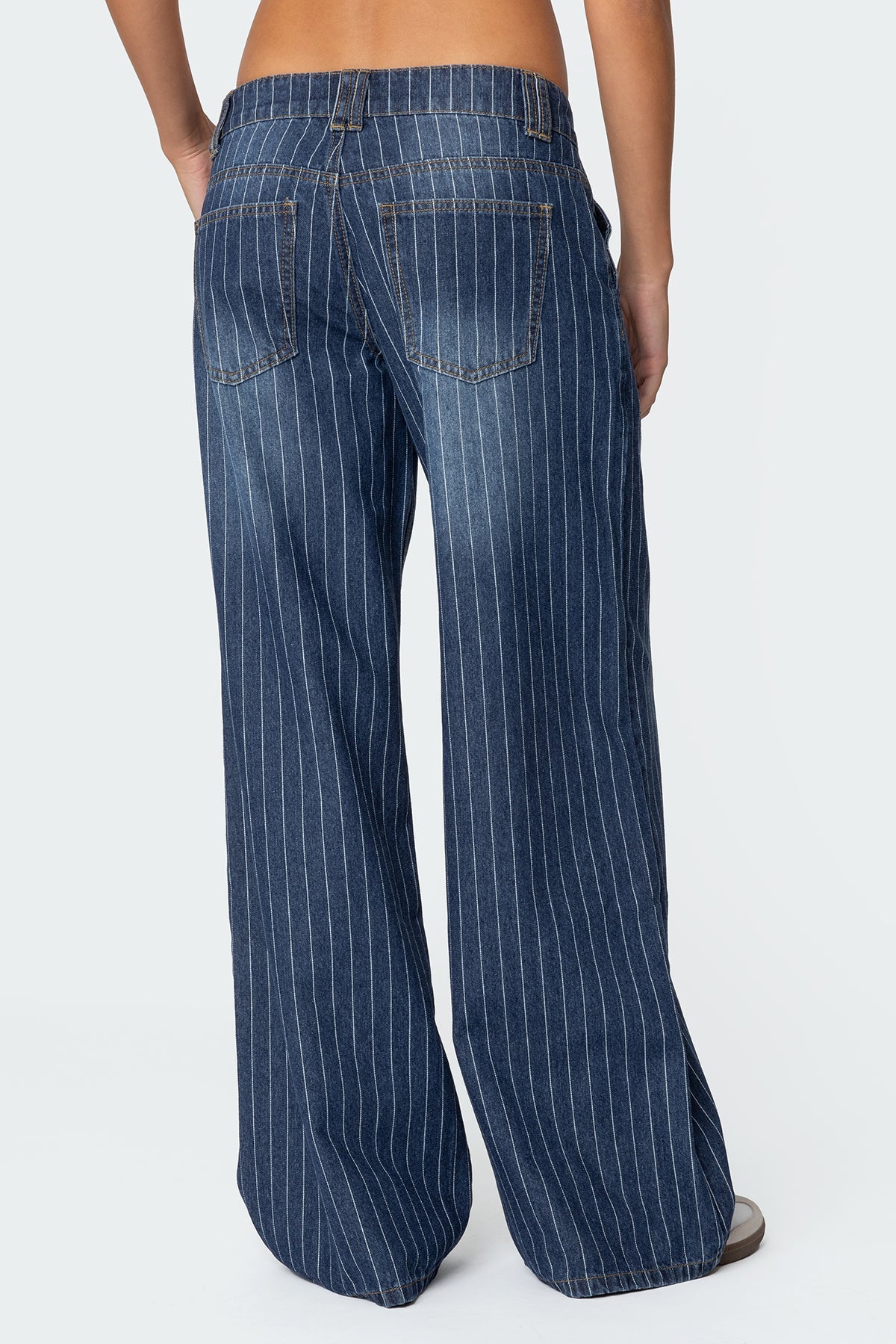 Viral Striped Low Rise Jeans