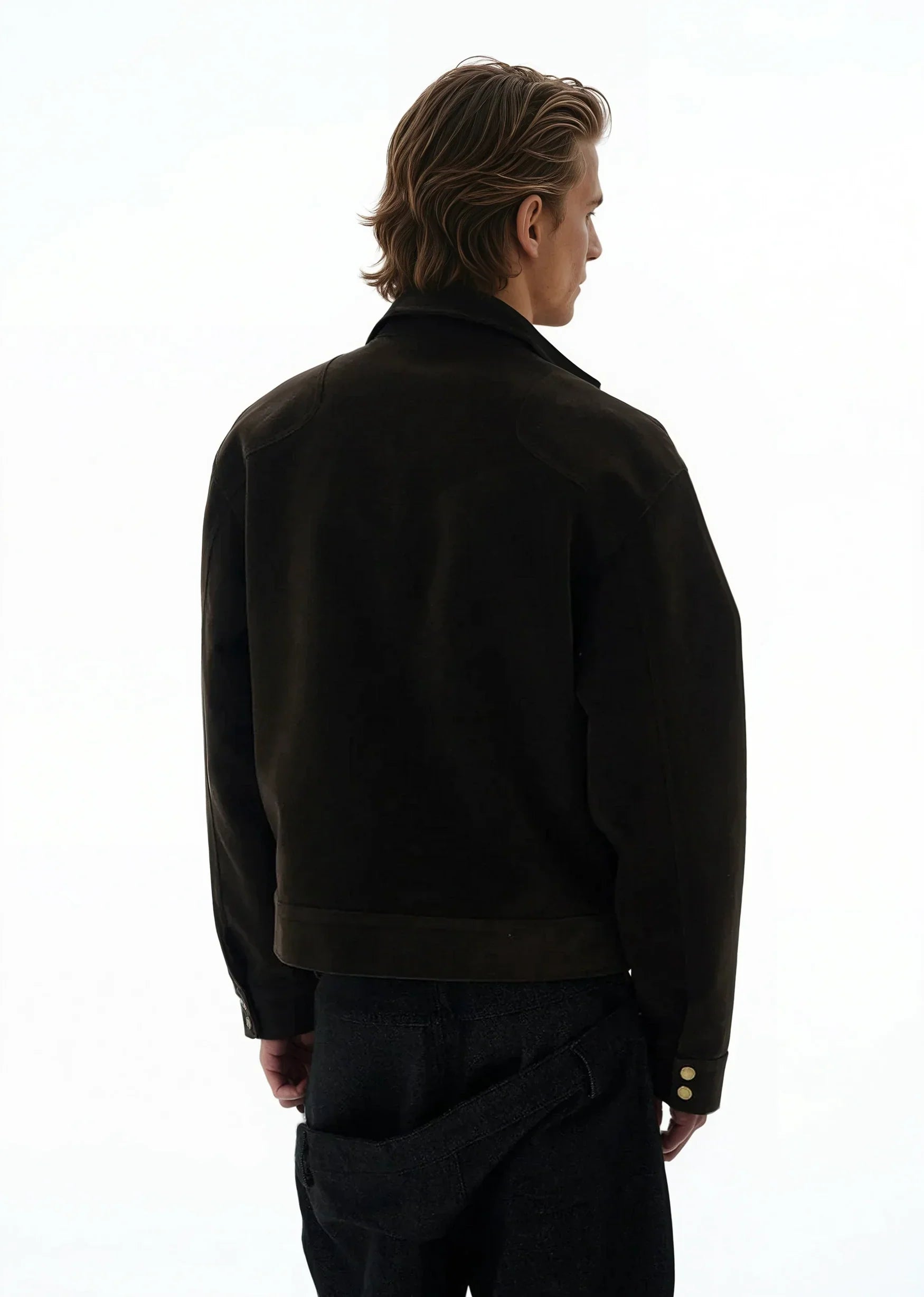 Asymmetric Suede Jacket