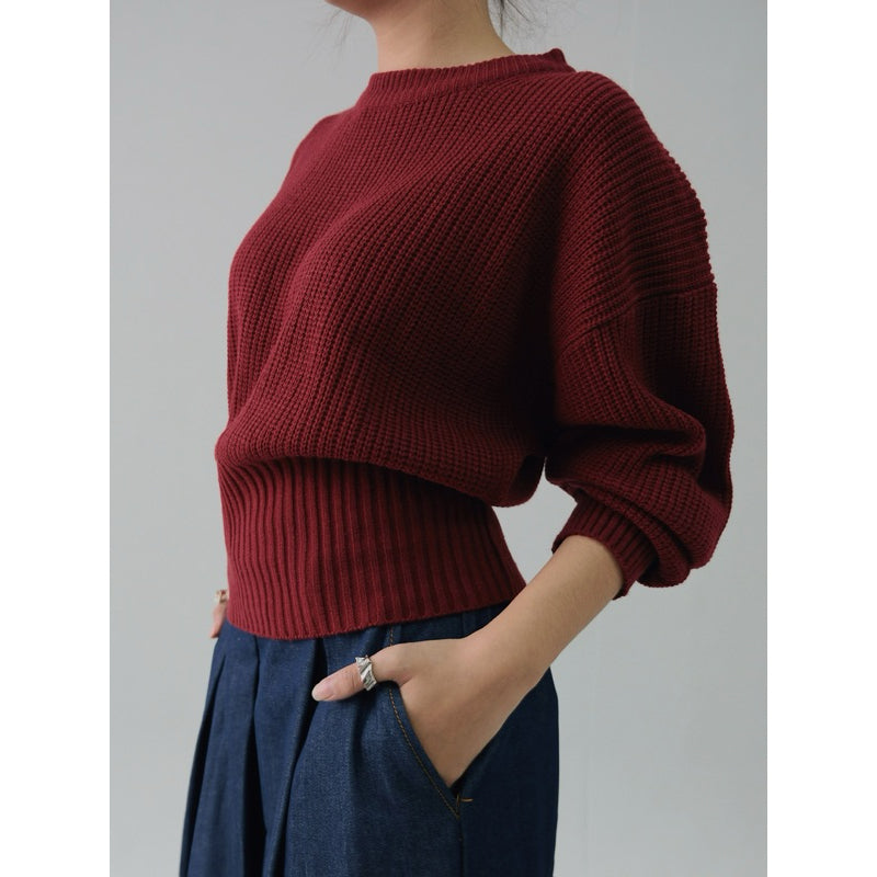 Issa | Puffy Sleeve Knit Sweater