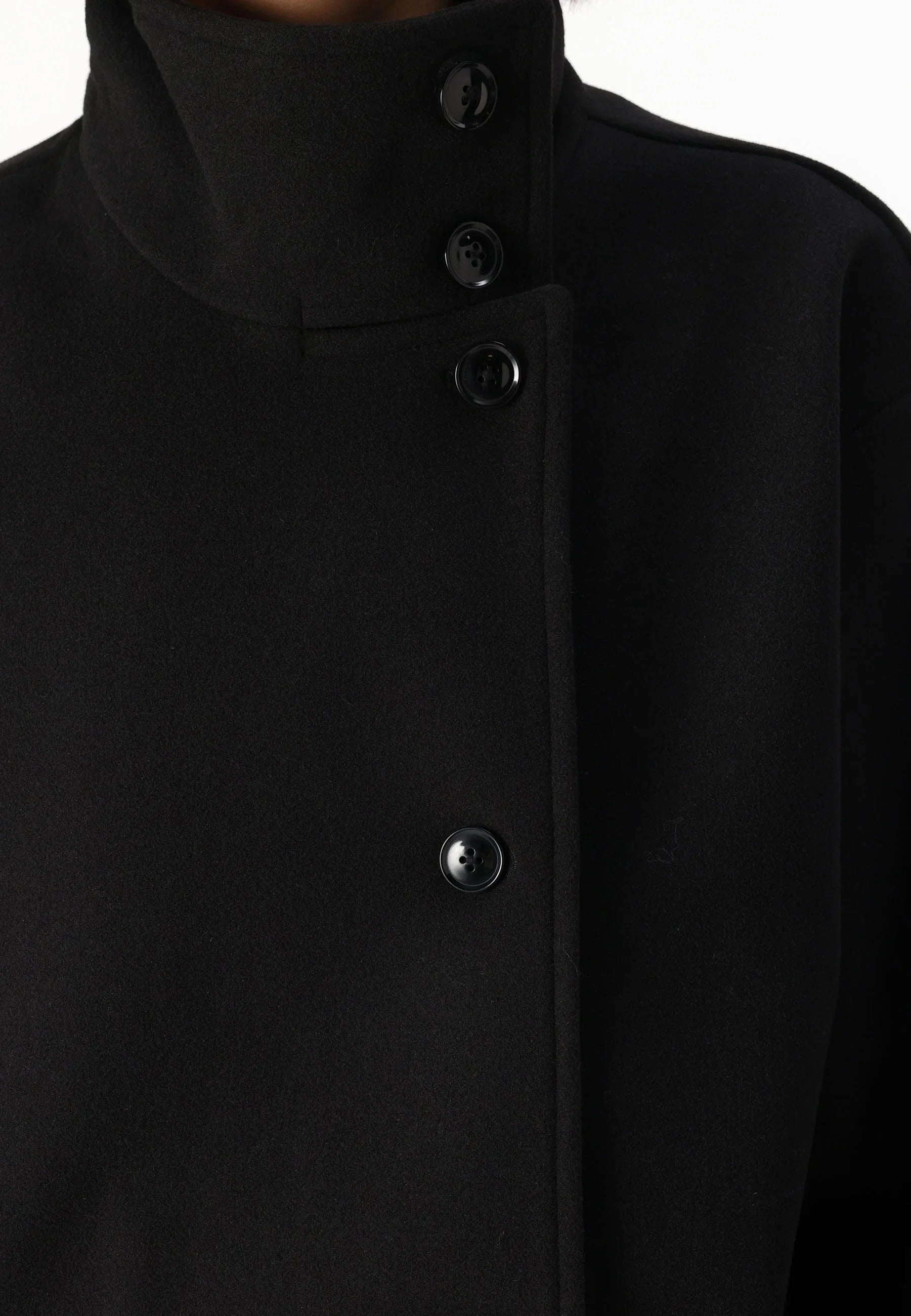 Short Felt Trench Coat