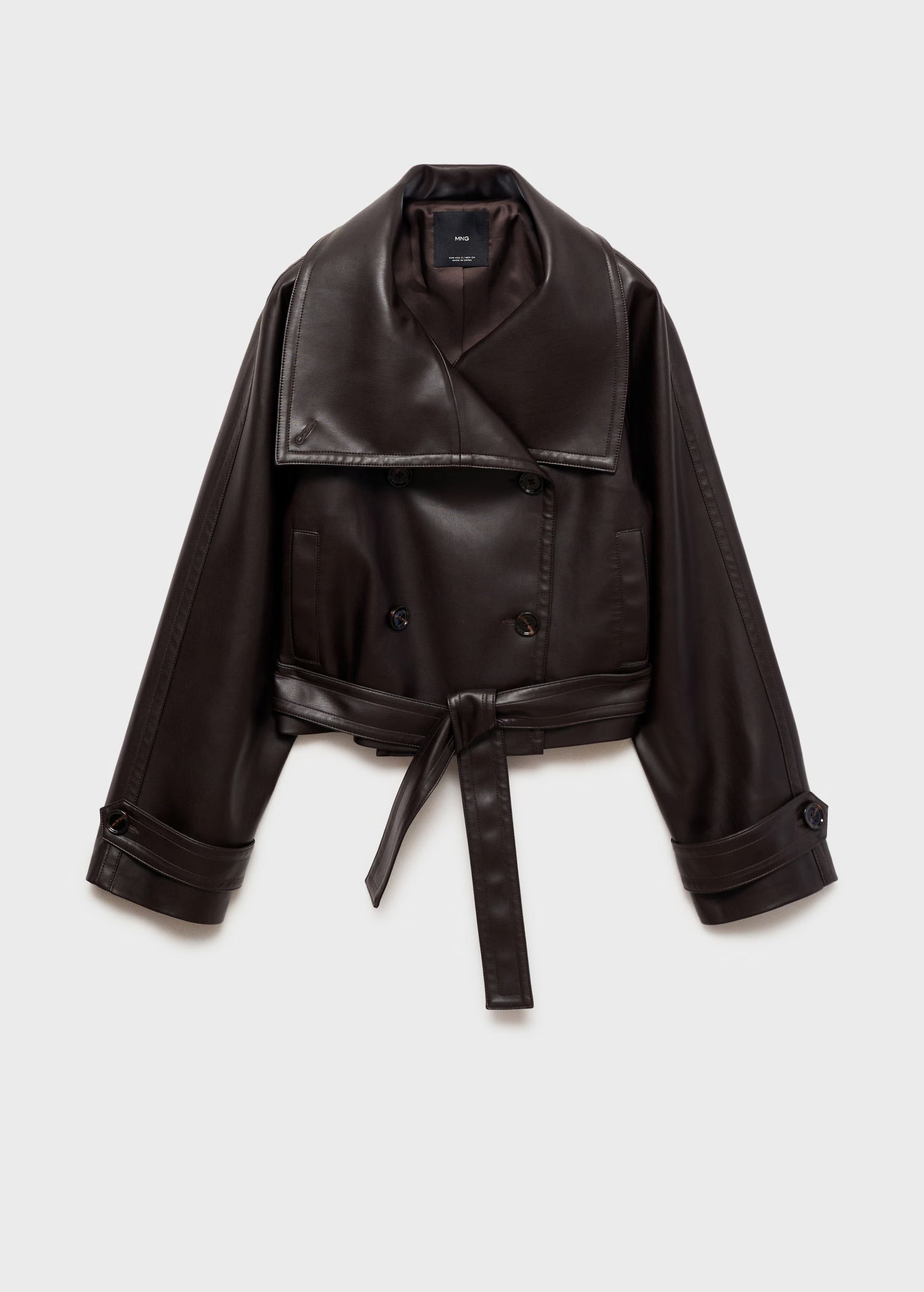 Faux-Leather Tube Jacket