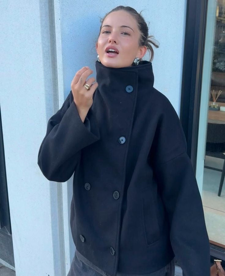 Navy Wool Coat