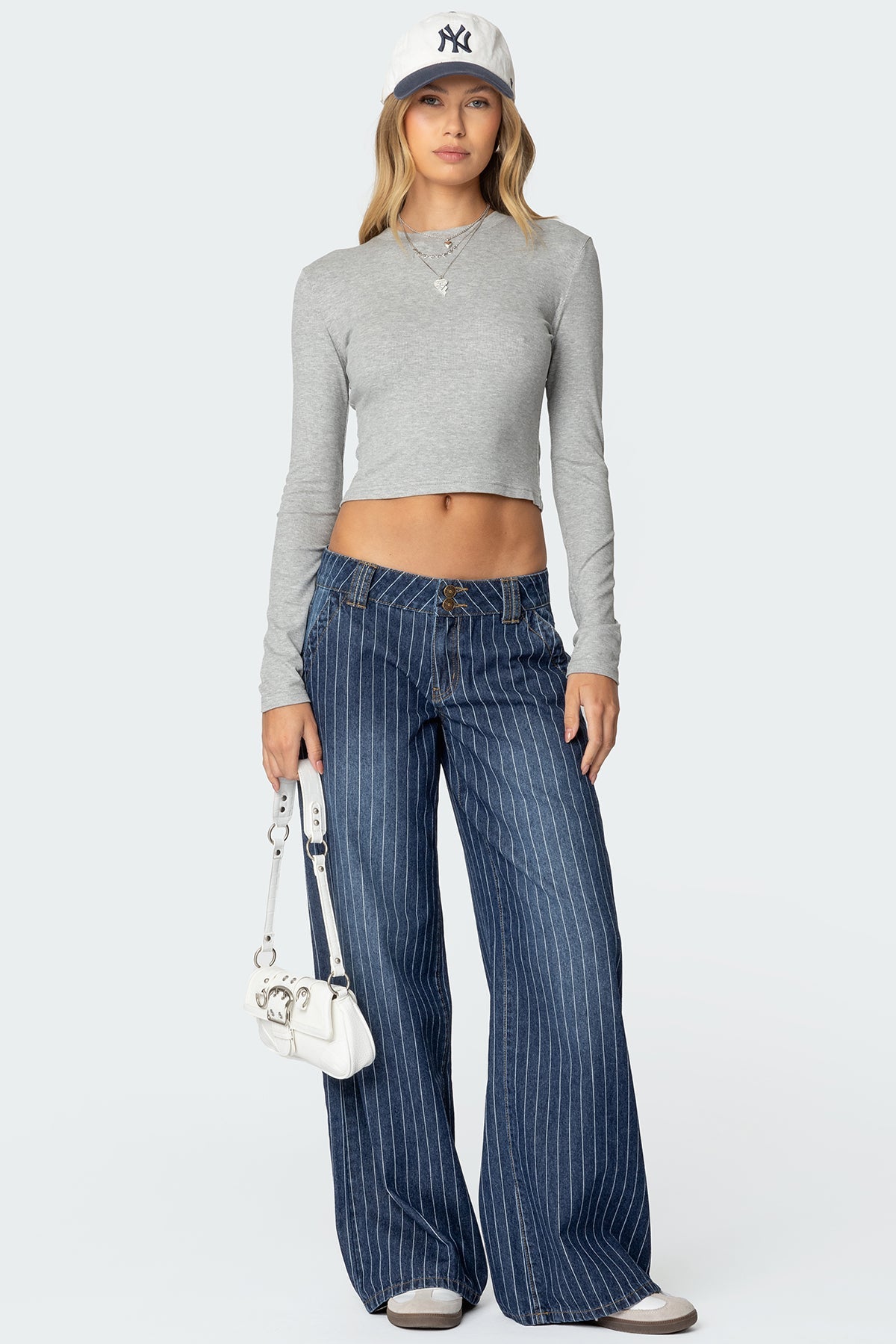 Viral Striped Low Rise Jeans