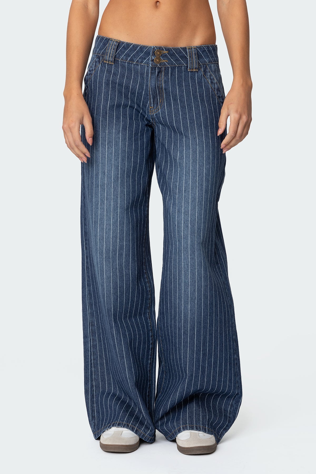 Viral Striped Low Rise Jeans