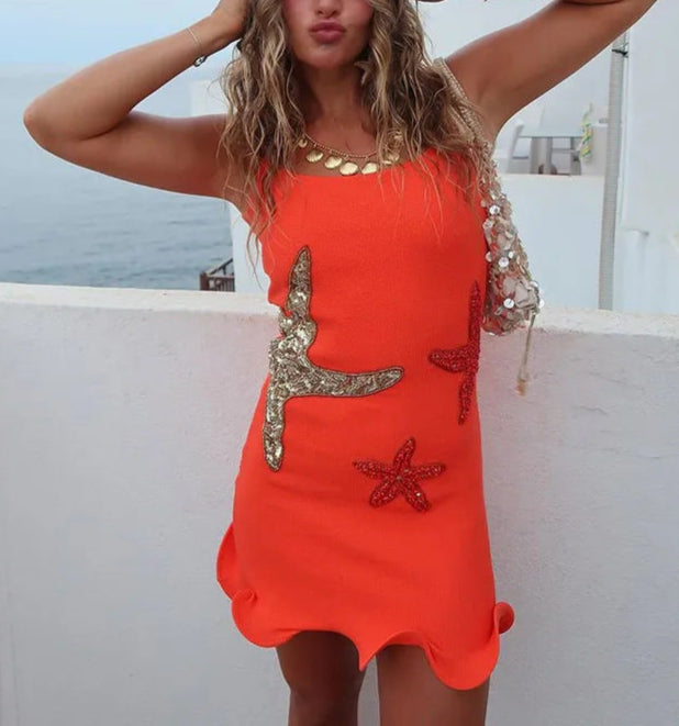 Starfish Mini Dress in Jersey