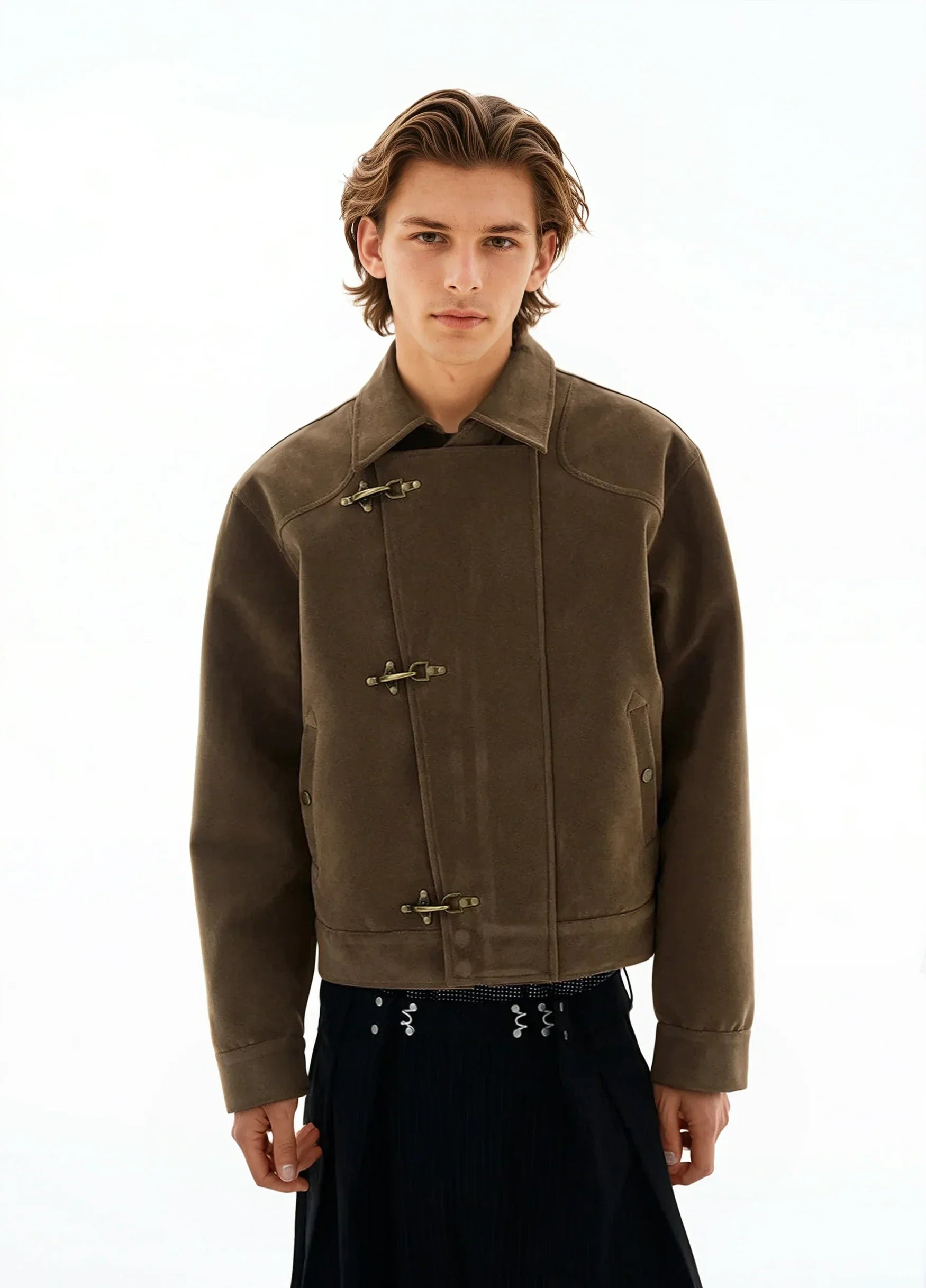 Asymmetric Suede Jacket